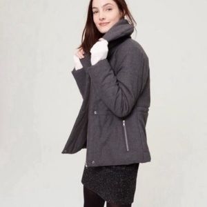 Loft grey minimalist puffer coat